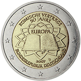 2 Eвро Германия 2007 Римский договор "D"