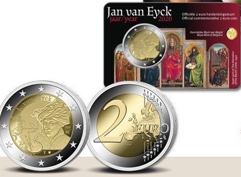 2 EURO BELGIA 2020 "JAN VAN EYCK " COINCART
