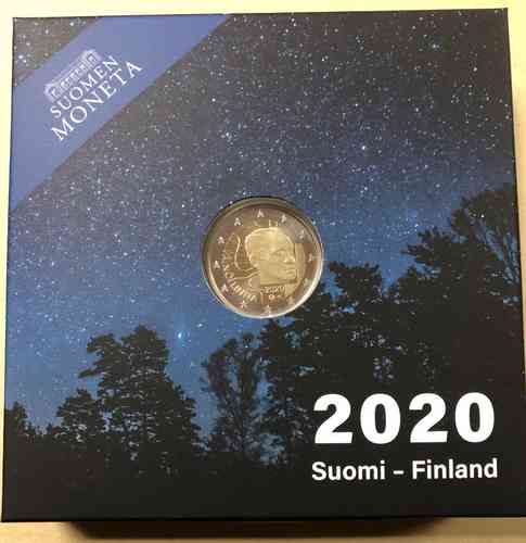 2 EURO FINNLAND 2020 "VÄINÖ LINNA 100 GEBURTSTAG" PROOF