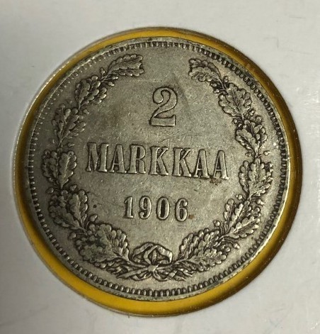 2 MARKKA FINNLAND 1906