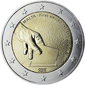 2 Euro  Malta 2011 "Either of the 1.Deputy"