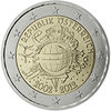 2 EURO 2012 "Zehn Jahre Euro-Banknoten und -Münzen" 21 STÜCKE, DEUTSCHLAND 5 STÜCKE
