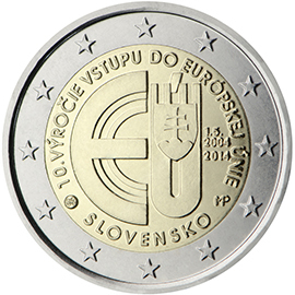2 EURO SLOWAKEI 2014 "10 JAHRE EU"
