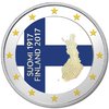 2 Euro Suomi 100 v. 2017 Väritetty