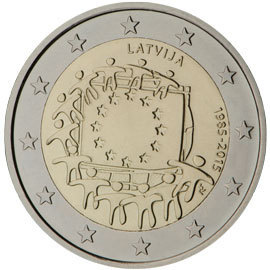 2 EURO LATVIA 2015 "EU LIPPU"