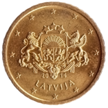 Lettland 2014 1c-2e alle 8 Münzen UNC Qualität