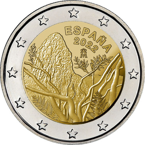 2 EURO SPANIEN 2022 "GARAJONAY NATIONALPARK WELTKULTURERBE"