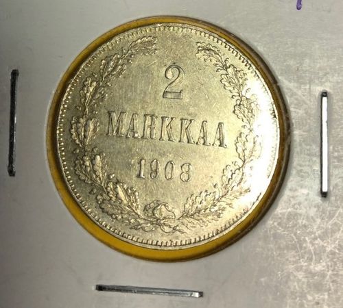 2 MARKKA FINNLAND 1908