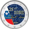 2 Euro Slovenia 2016 25 v. itsenäisyys väritetty